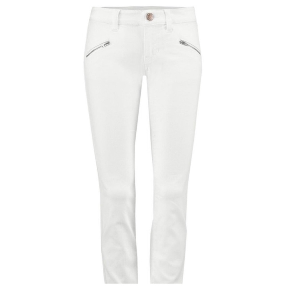 White Zip Skinny Jeans Cabi 5306 size 16